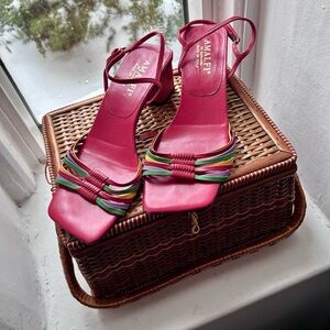 Amalfi Red & Rainbow Strappy Sandals